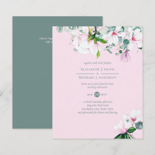 BUDGET Blush Pink Magnolias Sage Eucalyptus Wed