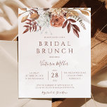 Budget Boho Autumn Floral Bridal Brunch Invitation<br><div class="desc">Modern bohemian style budget bridal brunch invitation featuring watercolor flowers and fall leaves in earthy tones like rust brown,  burnt orange and terracotta. Perfect choice for autumn weddings.</div>