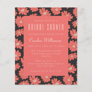 Budget Boho Botanical Black Red Bridal Shower