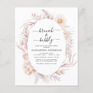 Budget Boho Brunch & Bubbly Bridal Shower Flyer