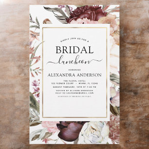 Budget Boho Burgundy Bridal Shower Luncheon 