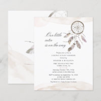 Budget Boho Chic Couples Baby Shower Invitation