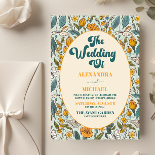 Budget Boho Chic Retro Colourful Floral Wedding  Flyer
