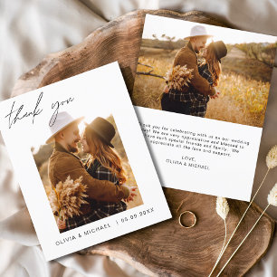Budget Boho Chic Wedding Thank You Cards