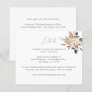 Budget Boho Copper Pampas Grass Floral Details