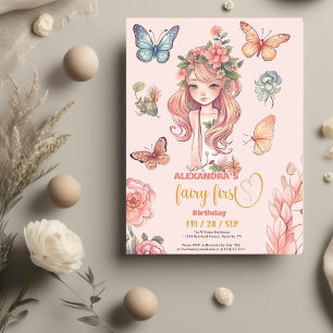 Budget Boho Fairy First Girl's 1st Birthday Flyer