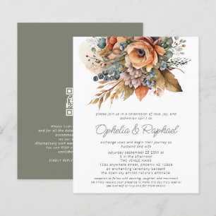 Budget Boho Fall Florals Sage Bohemian Wedding