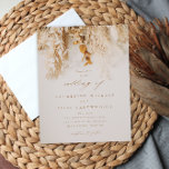 Budget Boho Fall Flowers Wedding Invitation<br><div class="desc">A romantic,  modern photo realistic fall budget wedding invitation featuring a neutral dried floral bouquet in wheat,  ochre and rust tones. Click the edit button to customise.</div>