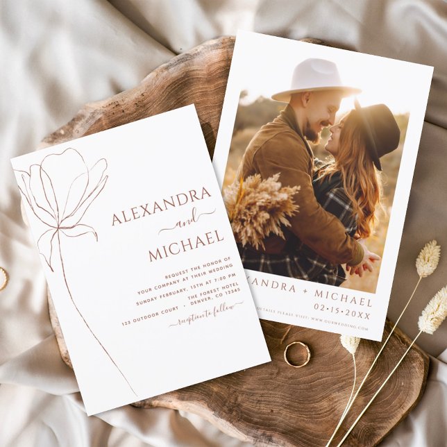 Budget Boho Floral Wedding Invitations Flyer (Creator Uploaded)