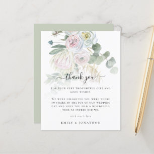 Budget Boho Florals Eucalyptus Wedding Thank You