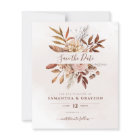 Budget Boho Flowers Fall Wedding Save The Date