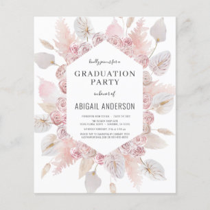 Budget Boho Grad Class of 2023 Party Invitation Flyer