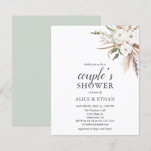 Budget Boho Greenery Pampa Grass Couples Shower