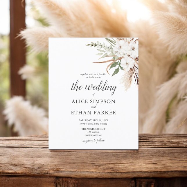 Budget Boho Greenery Pampa Grass Wedding (Creator Uploaded)