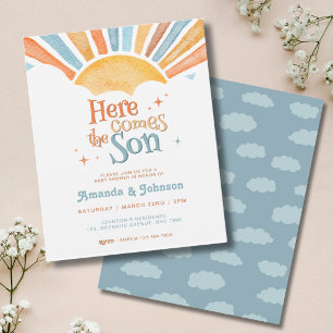 Budget Boho Here Comes the Son Baby Shower