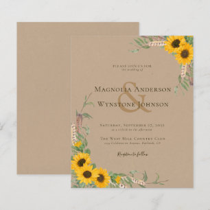 BUDGET Boho Kraft Sunflower Wedding