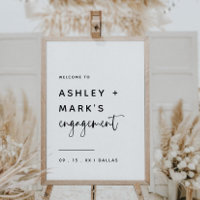 Budget Boho Modern Script Engagement Welcome