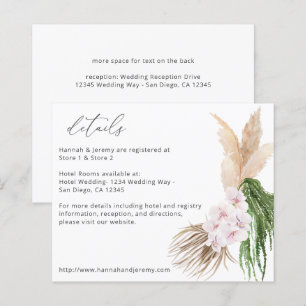 Budget Boho Pampas Grass Beach Floral Details