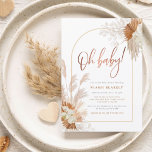Budget Boho Pampas Grass Rose Girl Baby Shower<br><div class="desc">Boho pampas grass arch invitation for baby girl. This budget design features a beautiful color scheme of rose gold, rusty orange, blush pink, and cream. The front of these elegant cards features an elegant arch shape, adorned with floral arrangements of pampas grass, dried palm, orchid, hanging amaranthus, champagne grass, and...</div>