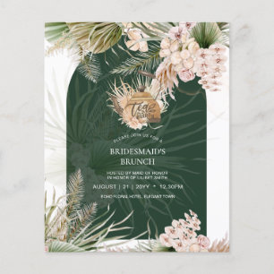 BUDGET Boho Pampas Grass TEA PARTY Bridal Lunch Flyer