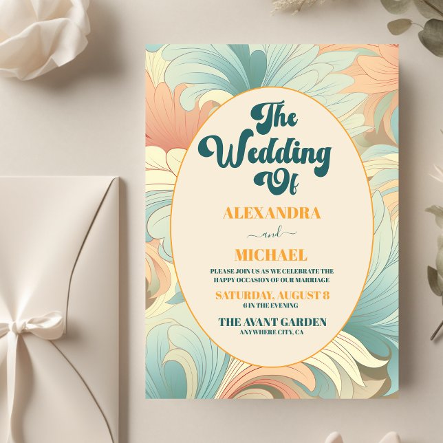 Budget Boho Retro Colourful Floral Wedding  Flyer (Creator Uploaded)