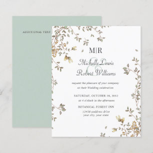 BUDGET Boho Rustic leaves Garden wedding