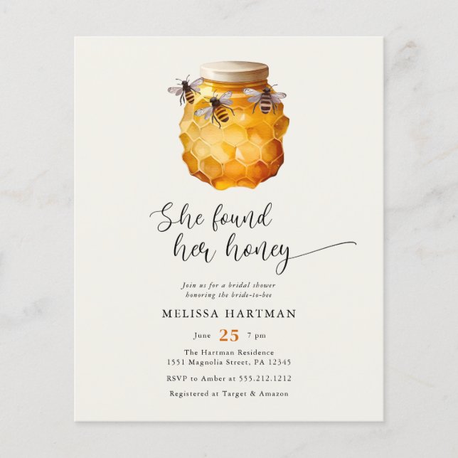 Budget Boho She Found Her Honey Bridal Shower (Front)