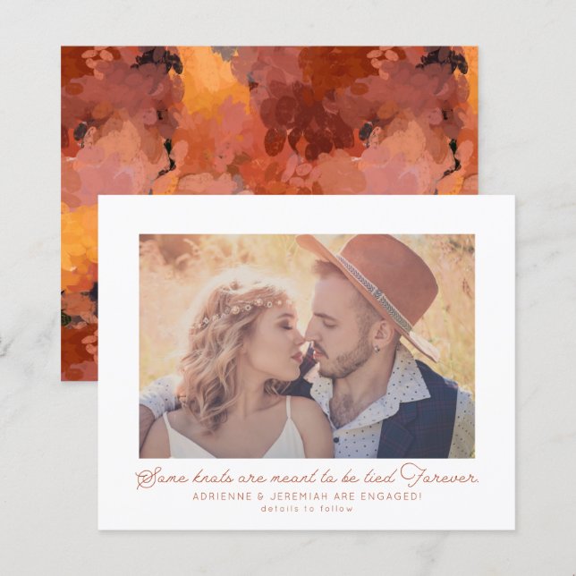 Budget Boho Terracotta Photo Engagement (Front/Back)