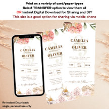 BUDGET BOHO Wedding Invite Digital Download