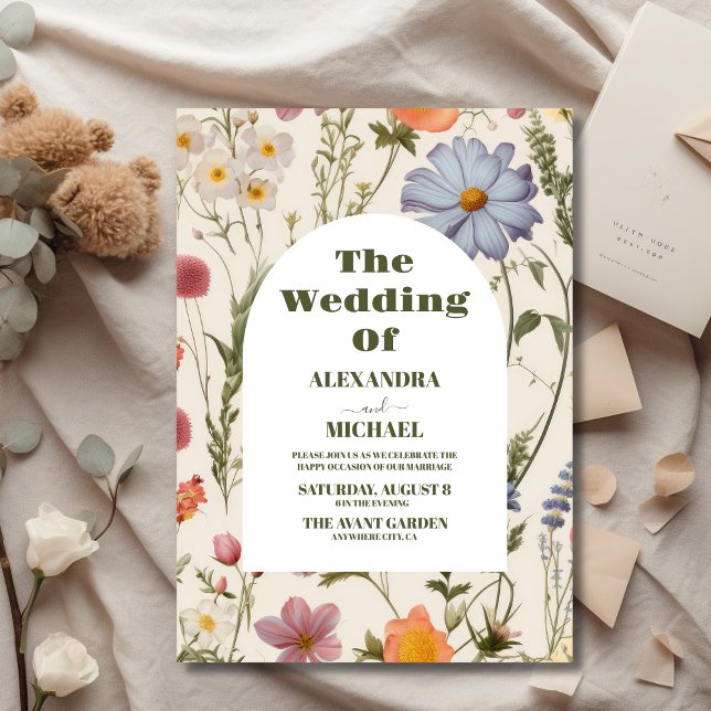 Budget Boho Wildflower Botanical Wedding Flyer (Creator Uploaded)