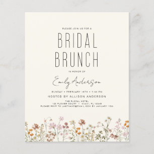 Budget Boho Wildflower Bridal Brunch Bridal Shower