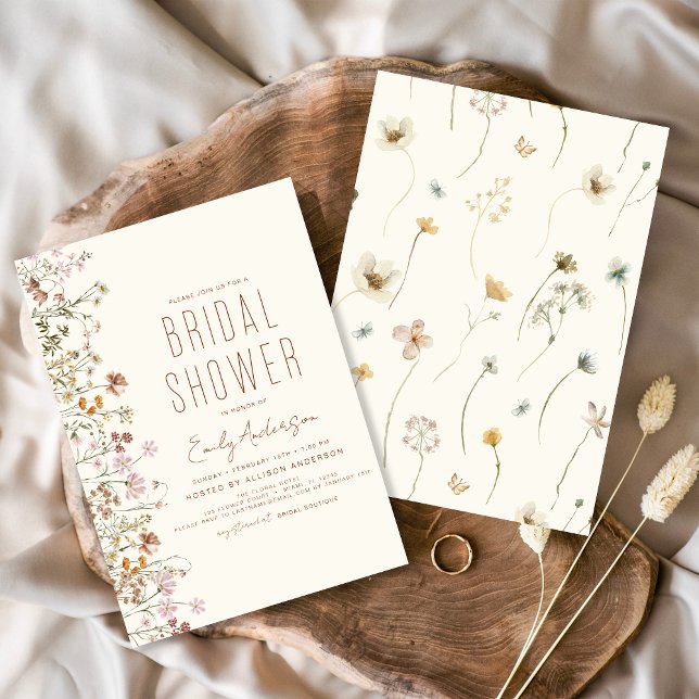 Budget Boho Wildflower Bridal Shower Invitation (Creator Uploaded)
