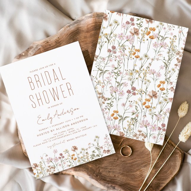 Budget Boho Wildflower Bridal Shower Invitation Flyer (Creator Uploaded)