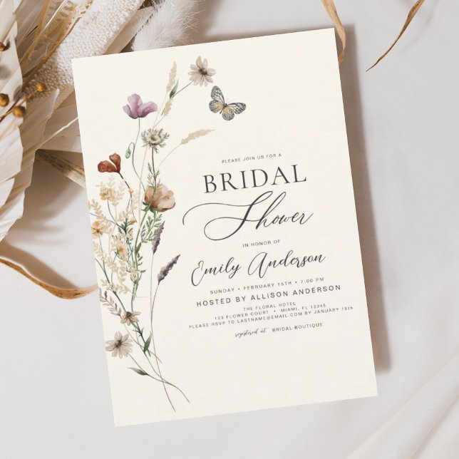 Budget Boho Wildflower Bridal Shower Script Flyer (Creator Uploaded)