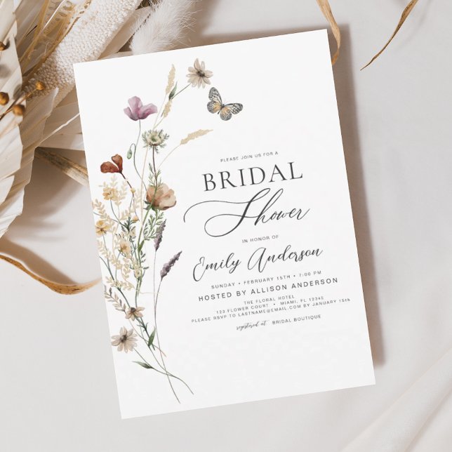 Budget Boho Wildflower Bridal Shower Script Flyer (Creator Uploaded)