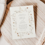 Budget Boho Wildflower Wedding Invitation<br><div class="desc">A Budget Boho Wildflower Wedding Invitation. Click the edit button to customise this design.</div>