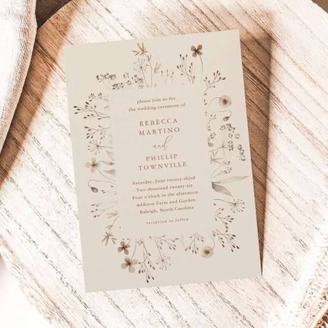 Budget Boho Wildflower Wedding Invitation (Creator Uploaded)