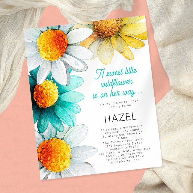 Budget Boho Wildflowers Daisies Baby Shower (Creator Uploaded)
