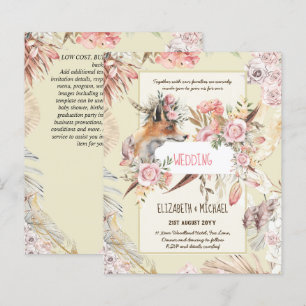 BUDGET Boho Woodland FOX Floral Wedding Modern