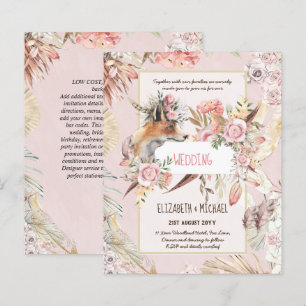 BUDGET Boho Woodland FOX Floral Wedding Modern