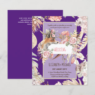 BUDGET Boho Woodland FOX Floral Wedding Modern