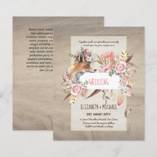 BUDGET Boho Woodland FOX Floral Wedding Modern