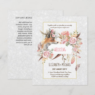 BUDGET Boho Woodland FOX Floral Wedding Modern