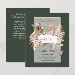 BUDGET Boho Woodland FOX Floral Wedding Modern