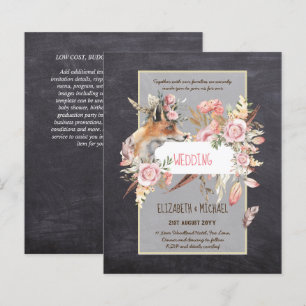 BUDGET Boho Woodland FOX Floral Wedding Modern
