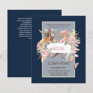 BUDGET Boho Woodland FOX Floral Wedding Modern