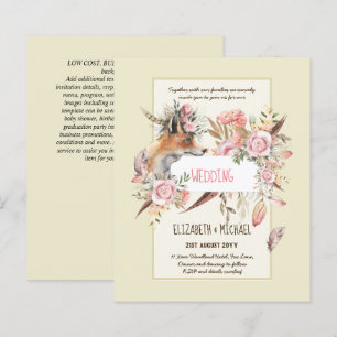 BUDGET Boho Woodland FOX Floral Wedding Modern