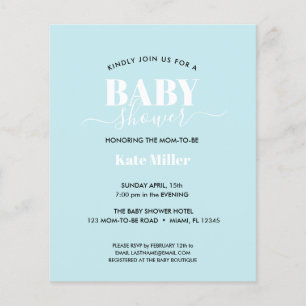 BUDGET BOLD BLUE WHITE BOY BABY SHOWER