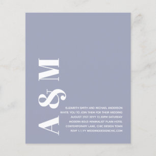 BUDGET BOLD Typography Wedding Invite Minimalist Flyer