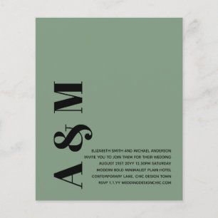 BUDGET BOLD Typography Wedding Invite Minimalist Flyer